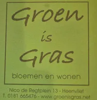 Logo Groen is Gras bloemen en wonen Heenvliet